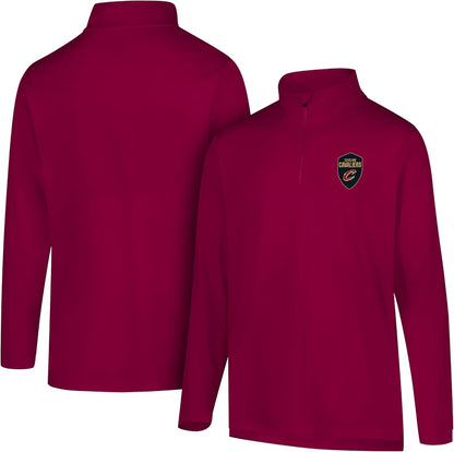 Men'S NBA Official Super Soft Quarter Zip Long Sleeve T-Shirt