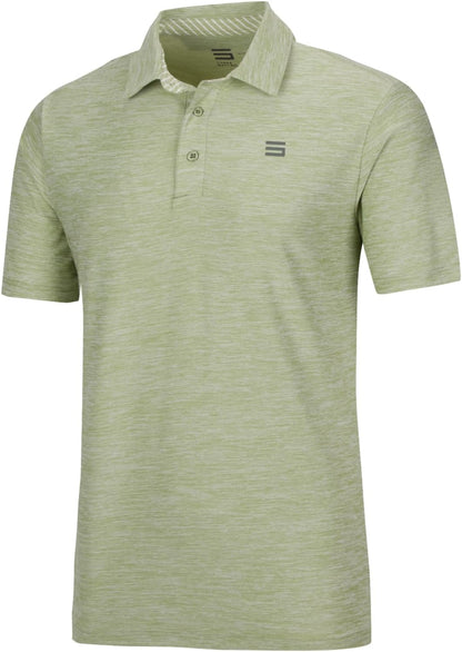 Golf Shirts for Men - Dry Fit Short-Sleeve Polo, Athletic Casual Collared T-Shirt