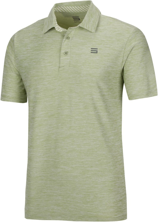 Golf Shirts for Men - Dry Fit Short-Sleeve Polo, Athletic Casual Collared T-Shirt