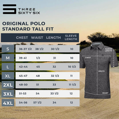Golf Shirts for Men - Dry Fit Short-Sleeve Polo, Athletic Casual Collared T-Shirt